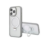Accezz Coque Ring Stand avec MagSafe pour Apple iPhone 16 Pro - Gris