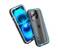 Coque pour iPhone 16 Pro Série Total Protection Waterproof IPX6 Transparent