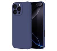 Coque pour iPhone 16 Pro Silicone Finition Mate Soft Touch Bleu nuit