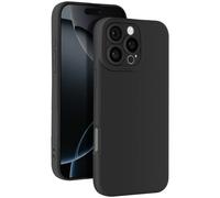 Avizar Coque pour iPhone 16 Pro Silicone Lisse Bloc Caméra Protégé Noir