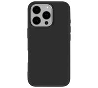 Mayaxess Coque pour iPhone 16 Pro Silicone Souple Revêtement Fin Noir