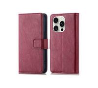 Coque pour iPhone 16 Pro Similicuir Bordeaux