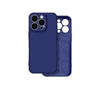 Coque pour iPhone 16 Pro Soft Touch Mat Silicone Flexible Bleu nuit