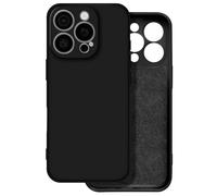 Coque pour iPhone 16 Pro Soft Touch Mat Silicone Flexible Noir