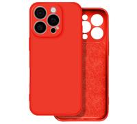 Coque pour iPhone 16 Pro Soft Touch Mat Silicone Flexible Rouge