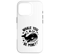 Coque pour iPhone 16 Pro Whale You Be Mine Adorable idée de Saint-Valentin