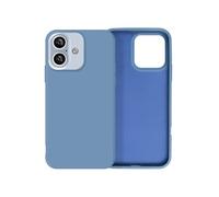 Coque pour iPhone 16 Semi-rigide Soft-touch Anti-traces Bleu Clair