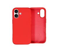 Coque pour iPhone 16 Semi-rigide Soft-touch Anti-traces Rouge