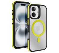 Coque pour iPhone 16 Série NEO Compatible MagSafe avec Coins Renforcés Jaune