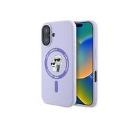 Coque pour iPhone 16 - Silicone MagSafe (KLHMP16SSCMCMKKCRHU) - Violet Karl&Choupette
