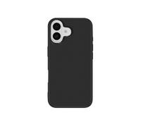 Coque pour iPhone 16 Silicone Souple Revêtement Fin Noir