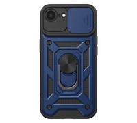 Coque pour iPhone 16e, Anneau Magnétique Rotatif et Cache Caméra Coulissant