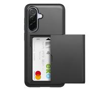 Avizar Coque pour iPhone 16e Antichoc avec Porte-carte Coulissant Noir