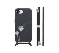 imoshion imoshion Coque design en silicone avec cordon iPhone 17e / 16e Dandelion Black Multicolore