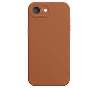Coque pour iPhone 16e Silicone Lisse Bloc Caméra Protégé Marron
