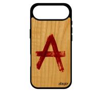 Coque Pour Iphone 17 Air Bois Silicone Anarchie Mobile Graff Graffiti Punk Symbole Telephone Urbain De Protection Rouge Bumper