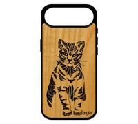 Coque Pour Iphone 17 Air Bois Silicone Chat Noir Mignon Ethnique Animaux Mobile Petit Tpu Antichoc Chaton Pas Cher Femme Felin Noir