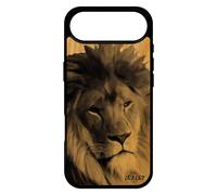 Coque Pour Iphone 17 Air Bois Silicone Lion Noir Et Blanc Roi Animaux Telephone Rigide Nature Gris Antichoc Lionne Original Felin