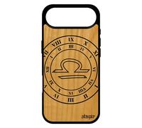 Coque Pour Iphone 17 Air Bois Silicone Signe Astrologique Balance Etoiles Horoscope Caoutchouc Dessin Cadeau De Noel Portable Noir