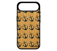 Coque Pour Iphone 17 Air En Bois Silicone Ancre Bleu De Bateau 4g Homme Case De Protection Vintage Marini¿Re Dessin Tatouage