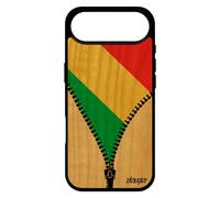 Coque Pour Iphone 17 Air En Bois Veritable Silicone Drapeau Congo Brazzaville Congolais De Protection Republique Du Foot Gel