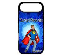 Coque Pour Iphone 17 Air En Silicone Super Parrain Noir Comics Smartphone Texte Drole Naissance Garcon Bleu Humoristique Case
