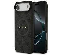 Coque Pour IPhone 17 Air Guess MagSafe En Cuir Synthétique Gris Logo Doré