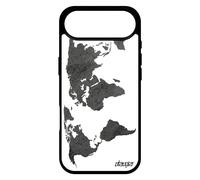Coque Pour Iphone 17 Air Silicone Carte Monde Jolie Motif Planete Telephone Gris Terre Globe Case Portable Effet Atlas Souple Pays