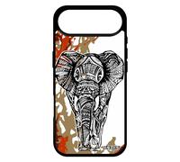 Coque Pour Iphone 17 Air Silicone Elephant Ethnique Noir Telephone Marron Motif Graphique D'afrique Ganesh Art Made In France