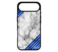 Coque Pour Iphone 17 Air Silicone Marbre Pierre Telephone De Protection Moderne Rigide Bleu Granite Texture Geometrique Motif