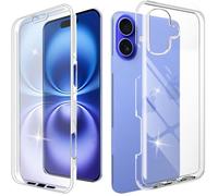 Coque pour iphone 17, avec Protection écran, 360 Degrés Double Protection Antichoc Coque Silicone Intégrale Etui, Clear
