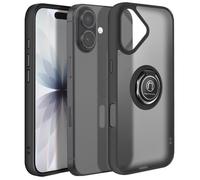 Coque pour iPhone 17 avec Support Anneau et Fixation Magnétique Noir