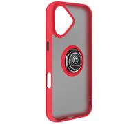 Coque pour iPhone 17 avec Support Anneau et Fixation Magnétique Rouge