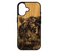 Coque Pour Iphone 17 Bois Silicone Tigre Fauve Du Bengal Mobile Nature Felin Tigresse Antichoc Pas Cher Jolie Gris Etui Telephone