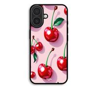 Coque Pour Iphone 17 Cerise Rouge Fond Rose Maniacase