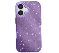 Coque pour iPhone 17 Conception Bi-Matière et Finition Pailletée Violet