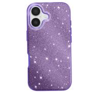 Coque pour iPhone 17 Conception Bi-Matière et Finition Pailletée Violet