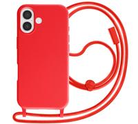 Coque pour iPhone 17 en Silicone Soft Touch, Cordon Tour de Cou Ajustable