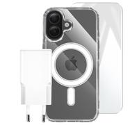 Coque pour iPhone 17 Pack Starter Premium 3-en-1 avec Chargeur USB-C 20W Transparent