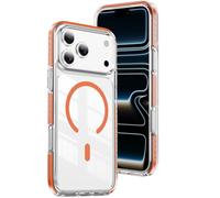 Coque pour iPhone 17 Pro 6,3" Étui Transparente Clear MagFit Orange-CT
