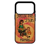 Coque Pour Iphone 17 Pro Bois Silicone J'peux Pas J'suis Maman Noir De Protection Mere Humour Jpeux Drole Telephone Parent Je