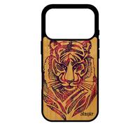 Coque Pour Iphone 17 Pro Bois Silicone Tigre Femme Multicolore Ethnique Telephone Tasmanie Fille Violet Fauve De Protection Tribal