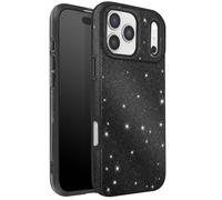 Coque pour iPhone 17 Pro Conception Bi-Matière et Finition Pailletée Noir