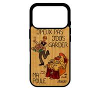 Coque Pour Iphone 17 Pro En Bois Silicone J'peux Pas J'dois Garder Ma Poule Personnalisé Case Papa Humour Rouge Je Noir Jpeux