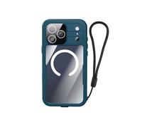 Generique Coque pour iPhone 17 Pro Étanche IP68 Antichoc 2m Dragonne incluse Shellbox Bleu canard