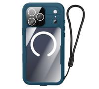 Coque pour iPhone 17 Pro Étanche IP68 Antichoc 2m avec Dragonne Inclus Shellbox Bleu canard