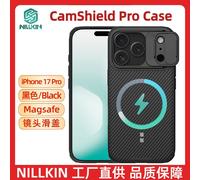 Coque Pour Iphone 17 Pro,Etui Housse Iphone 17 Pro Nillkin Camshield Pro Magnétic Case,Support Wireless Charging,Coque De Protection Pour Lentille Slip - Noir