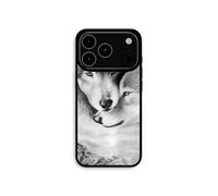 Coque Pour Iphone 17 Pro Le Loup Et La Louve Animal Noir Et Blonc Maniacase