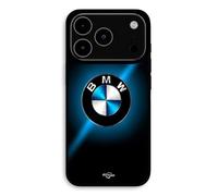 Coque Pour iPhone 17 Pro Logo BMW noir et bleu brillant Maniacase