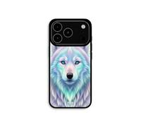 Coque Pour iPhone 17 Pro Loup blanc reflet violet Maniacase